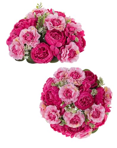 Flower Centerpieces for Wedding Tables: Hot Pink, Set of 2 - color: Hot Pink, size: 2 PCS