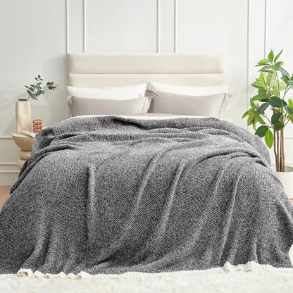 Snuggle Sac Soft Warm Bed Blanket Oversized Twin XL 66x90“, Super Soft Warm Blankets for Bed, Living Room, Luxurious Microfiber Blanket Dupes, Heather Black, 66x90 inches - color: Heather Black, size: Twin-XL (66"x90")