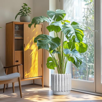 Ceramicfor Ceramic Planter, 12 Inch, Black and White - color: Black and White, size: 12 Inch