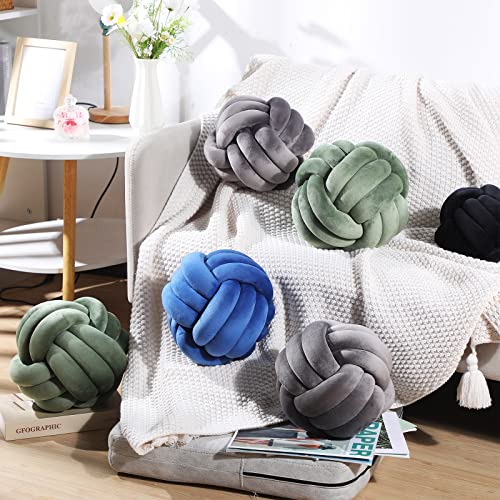Namalu 7.87 Inches 2 Pcs Knot Pillow Decorative Throw Pillow, Dark Gray - color: Dark Gray, size: 7.87 Inches