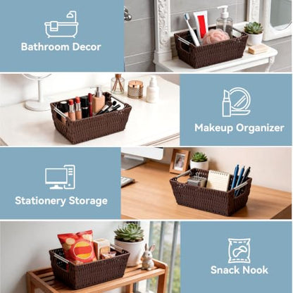 Whitmor Rattique Small Shelf Tote (6500-2712-JAVA) - color: Java, size: Small