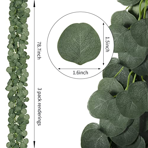 CQURE 36 Pack 252Ft Eucalyptus Garland,Artificial Eucalyptus Leaves Table Greenery Garland Wreath Vines for Wedding Party Table Fireplace Bedroom Wall Room Decor - size: 252Ft-36Pack-Green