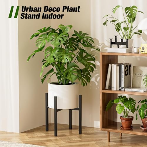 Urban Deco 2PK Adjustable Metal Plant Stand, Fits 8-14 Inch Pots, Black - size: 8-14inch 2PK