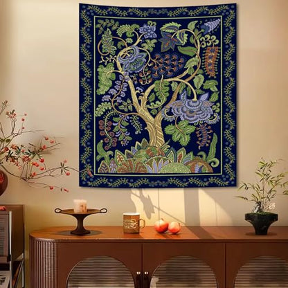 Apdidl Green Boho Tapestry for Bedroom, Hippie Tree of Life Wall Tapestries - color: K - Boho Tree Tapestry, size: 60"L x 51"W