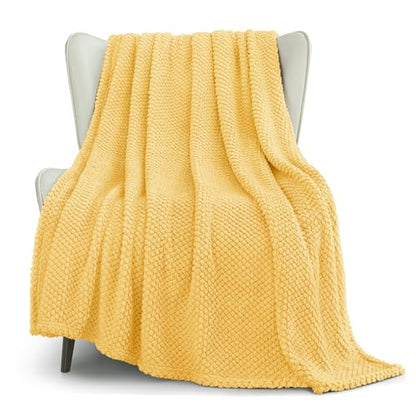 Whale Flotilla Extra Large Soft Fleece Throw Blanket for Couch - color: Yellow, size: Throw(50x70 In)