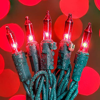 Red Christmas Lights,13FT 50 Count Red String Lights Plug in - color: Red (Green Wire), size: 50 count