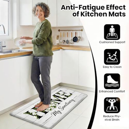 Home Wreath Kitchen Comfort Mat 36x20in Anti-Fatigue Kitchen Mats - color: Home Wreath