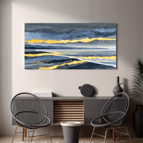 Elegant Scenic Abstract Wall Art For Living Room 24"×48" - color: PH-8B, size: 48"L x 24"W