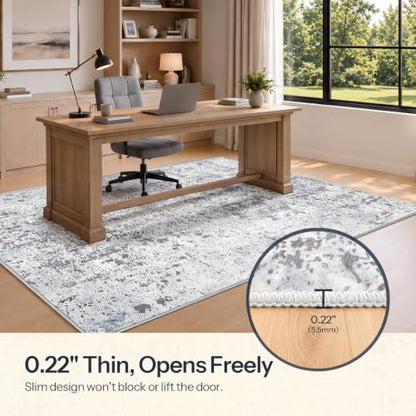 HOOBRO 5 x 7 Area Rugs Washable, Living Room Rugs, Non-Slip Rug - color: Beige Gray, size: 5' x 7' (Rectangular)