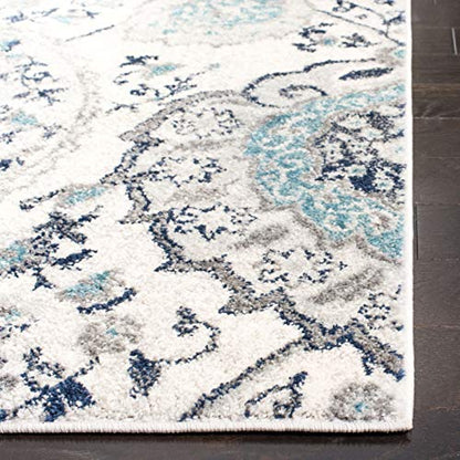 SAFAVIEH Madison Collection Runner Rug - 2'3" x 10', Cream & Light Grey, Boho Chic Glam Paisley Design, Non-Shedding & Easy Care, Ideal for High Traffic Areas in Living Room, Bedroom (MAD600C) - color: Cream/Light Grey, size: 2'3" x 10' (Runner)