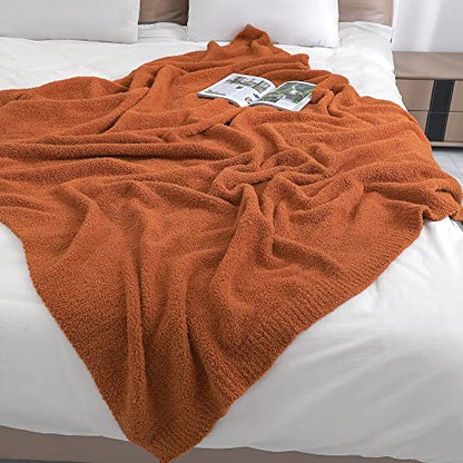 bearberry Knit Throw Blanket 60x80 Caramel Super Soft Plush for Couch - color: Caramel, size: Twin(60″x80″)