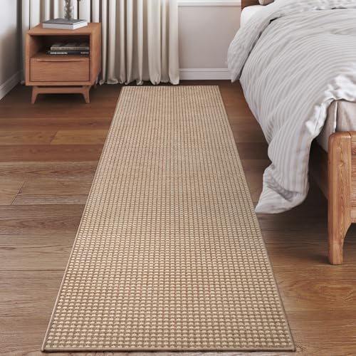 YDKGL 2x6 ft Low Pile Kitchen Runner Mat, Non Slip Washable, Brown - color: A- Brown, size: 2' x 6'