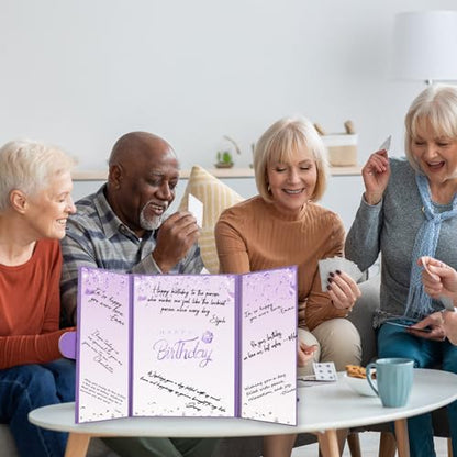 Crenics Purple Birthday Guest Sign in Book Alternative 12" x 18" - color: Purple