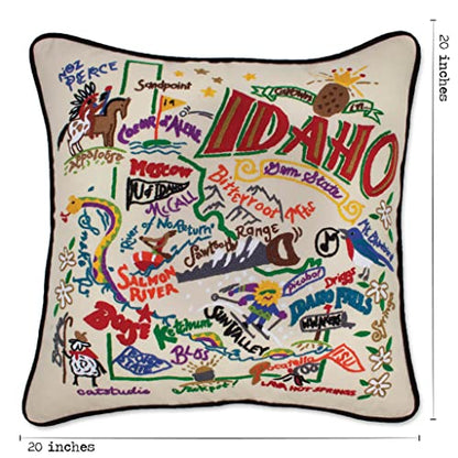 Catstudio Idaho Hand Embroidered Pillow, Decorative Throw Pillow - color: Idaho
