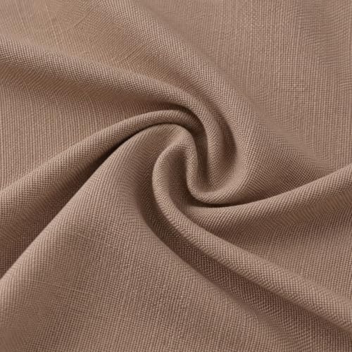 Meekio Linen Blend Throw Pillow Covers 18x18 Set of 2, Camel - color: Camel, size: 18" x 18" (Pack of 2)