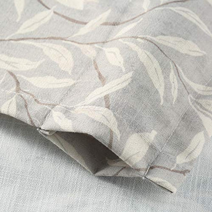 VOGOL Leaf Print Tiers Curtains Grey Small Window Curtains for Bathroom Laundry Room Basement Rod Pocket Lovely Leaf Print Window Drapes, 30 x 30, 2 Panels - color: Grey, size: 30"W x 30"L (Pack of 2)