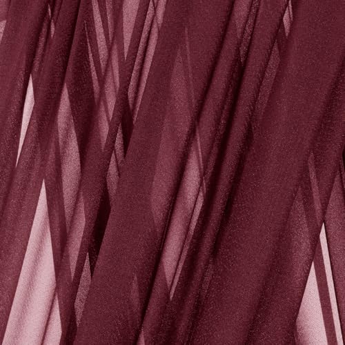 Sheer Gauze Wedding Arch Draping Fabric 29" x 20 FT 2 Panels Burgundy - color: Burgundy, size: 29"w x 240"l (Pack of 2)
