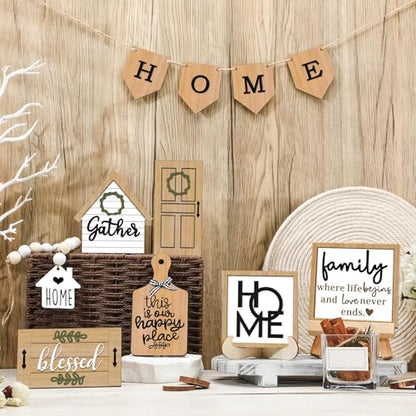 FairySandy 11 Pcs Tiered Tray Decor Farmhouse Set, Elegant - style: Elegant
