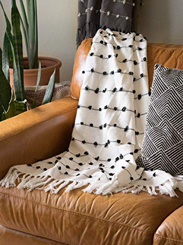 DII Woven Loop Throw Collection, 50x60, Off-White - color: Off-white