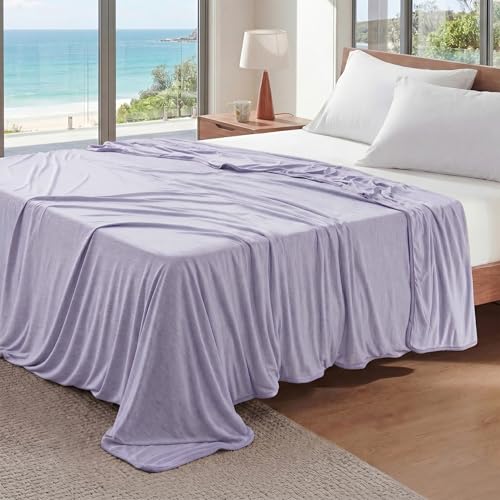 Bedsure Silky Soft Cooling Blanket Full Size, 80"x90", Lavender - color: 04- Lavender, size: Full (80" X 90")