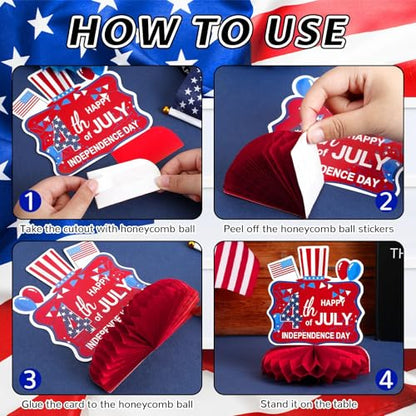4th of July Decorations, 10PCS Patriotic Centerpiece for Table - style: 4th of July Style
