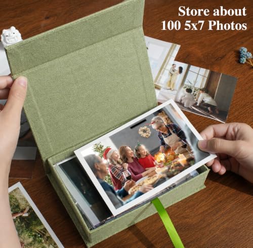 Photo Storage Box 5x7, Keepsake Box - Grassgreen - color: Grassgreen, size: 5"x7"