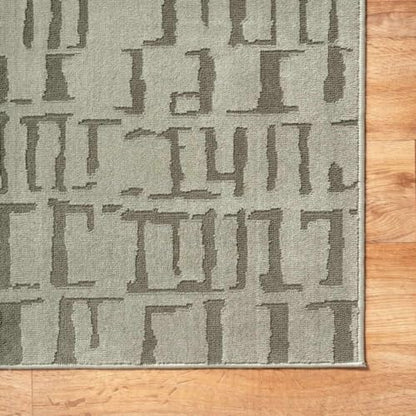 Hauteloom Galaxia Hallway, Kitchen Machine Washable Runner Rug - Modern Organic Geometric - Vizon, Olive, Green, Khaki - 2'7" x 7'3" - color: Vizon, Olive / Dragan, size: 2'7" x 7'3" (Runner)