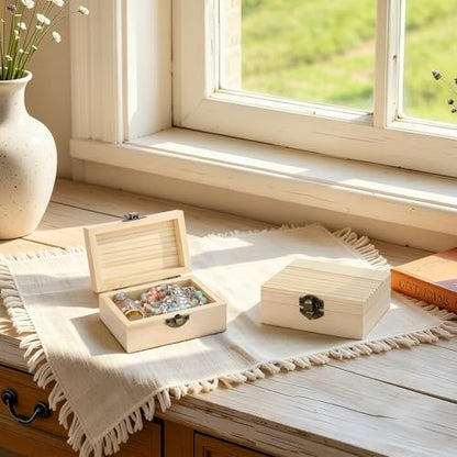 Small Unfinished Wooden Storage Box (Small 4.3 * 2.7 * 1.9 Inch) - size: Small 4.3*2.7*1.9 Inch