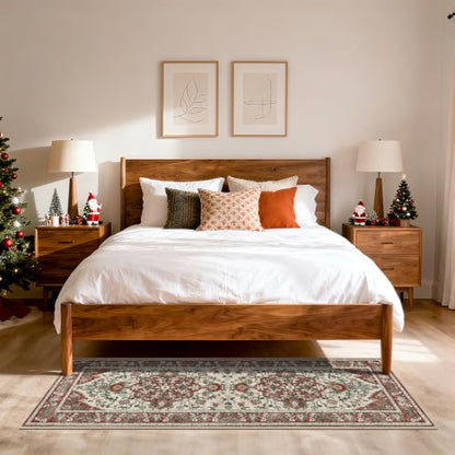 U'Artlines 2' x 6' Christmas Hallway Runner Rug, Non Slip Accent Rug, Red - color: Christmas Red, size: 2' x 6' (Runner)