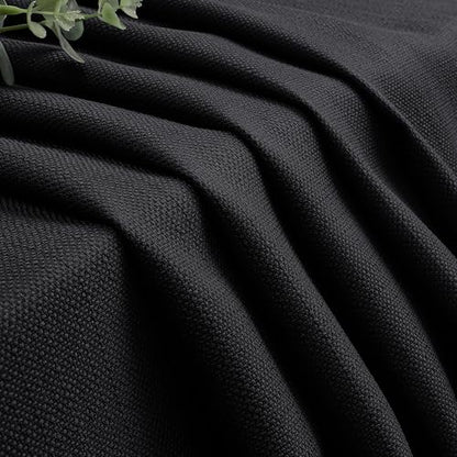 Black Window Curtains for Bedroom 54 Inch Length 2 Panels Set - color: Black, size: 40"W x 54"L (Pack of 2)