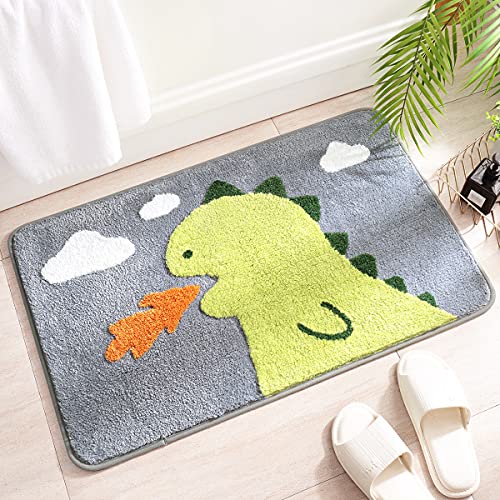 Molesun Dinosaur Bath Mat 20x31, Soft Absorbent Microfiber Bath Rugs - color: Dinosaur, size: 20" x 31"