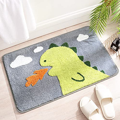 Molesun Dinosaur Bath Mat 20x31, Soft Absorbent Microfiber Bath Rugs - color: Dinosaur, size: 20" x 31"