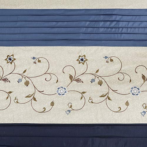 Madison Park Serene Shower Curtain for Bathroom, 72 x 72, Navy - color: Navy, size: 72"W x 72"L (Pack of 1)