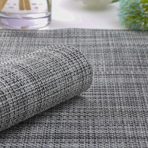 Myir JUN Placemats Set of 6 Kitchen and Dining Table Placemats - color: B-gray, size: Set of 6