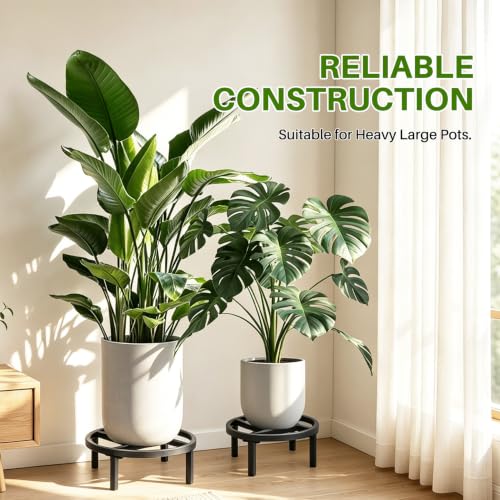 10" Metal Plant Stand, Black-2PCS - size: 10"-2PCS