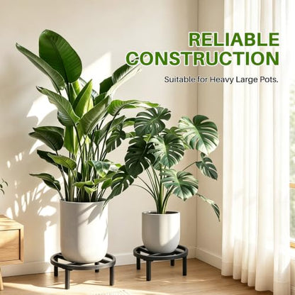 10" Metal Plant Stand, Black-2PCS - size: 10"-2PCS