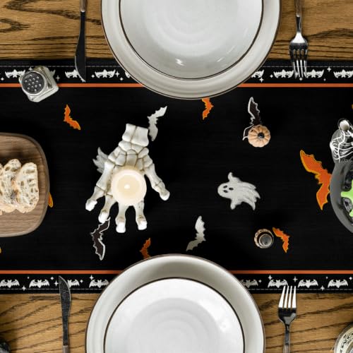 Artoid Mode 210 GSM Halloween Table Runner Home Party Decor 13x90 Inch - size: 13" x 90", Table Runner