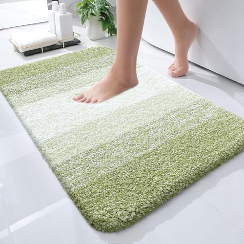 OLANLY Small Bathroom Rugs 24x16, Extra Soft Absorbent Microfiber Bath Rugs - color: Mustard Yellow, size: 24" X 16"
