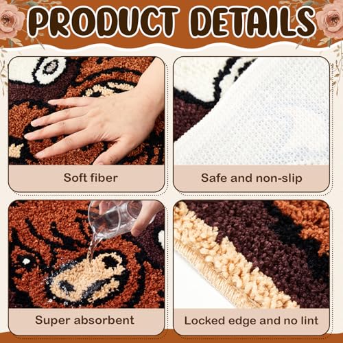Drydiet U Shaped Toilet Rug Washable Cute Bath Mat 24x20,Highland Cattle - style: Highland Cattle