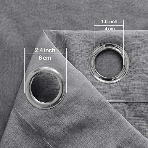 DWCN Black Ombre Sheer Curtains 84 Inches Long for Living Room 2 Panels Set - color: Black, size: 52"W x 84"L (Pack of 2)