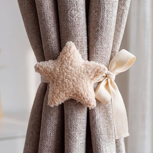 Chumia 2 Pack Moon Stars Curtain Tiebacks Cute Nursery Decor - style: Moon Stars