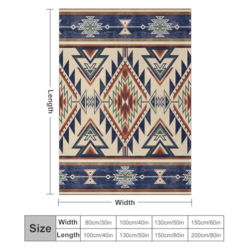 Native Throw Blanket, Southwest Tribal Aztec Pattern Vintage Abstract Ethnic Geometric Print Couch Sofa Bed Plush Throw Blanket 30"x40" - color: Aztec-2, size: 30"x40"
