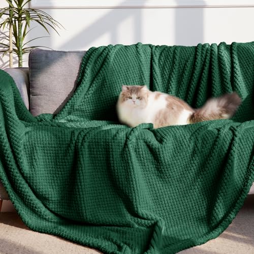 Whale Flotilla Extra Large Soft Fleece Throw Blanket for Couch - color: Emerald Green, size: Throw(50x70 In)