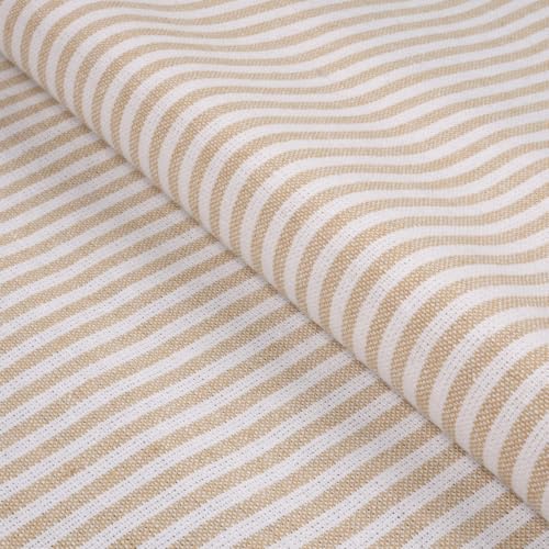 Encasa XO Table Runner, Woven Cotton Dining Linens 13"x36" Beige - color: Ticking Beige, size: 13x36 in
