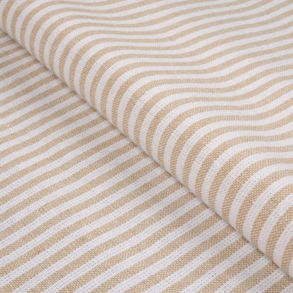 Encasa XO Table Runner, Woven Cotton Dining Linens 13"x36" Beige - color: Ticking Beige, size: 13x36 in