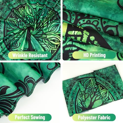 Green Boho Tapestry for Bedroom, Large Hippie Tree of Life Wall Tapestries - color: Green Tapestry, size: 60"L x 51"W