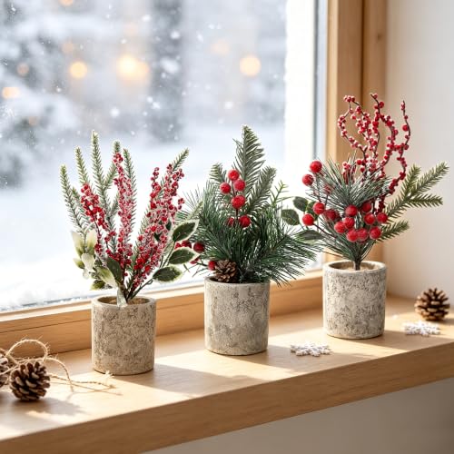 winemana Mini Christmas Tree Table Decorations Indoor Holiday Office Decor - size: Style 5