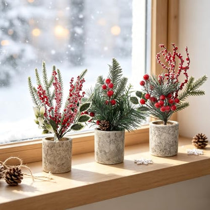 winemana Mini Christmas Tree Table Decorations Indoor Holiday Office Decor - size: Style 5