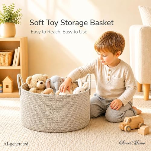 Big Gift Basket Empty Kit, Large Woven Rope Storage Basket, Beige - color: Natural Brown, size: Large