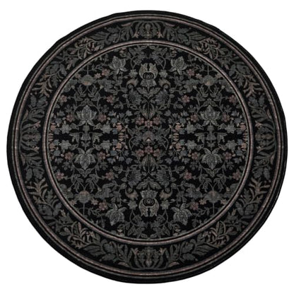 GarveeHome Round Rugs 4ft Washable Circle Rug for Living Room, Black - color: Black, size: 4' (Round)
